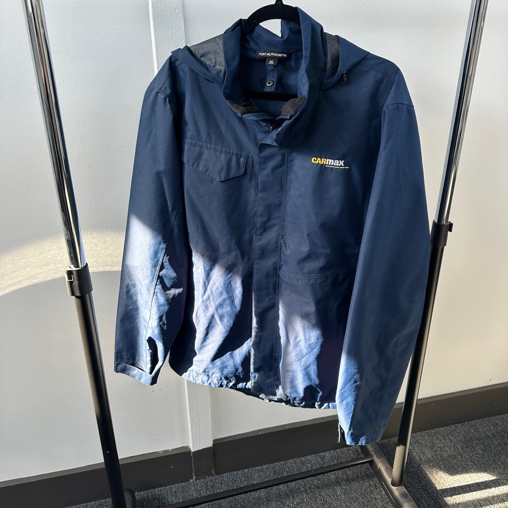 Port Authority “ Carmax “Navy Blue Hooded Jacket